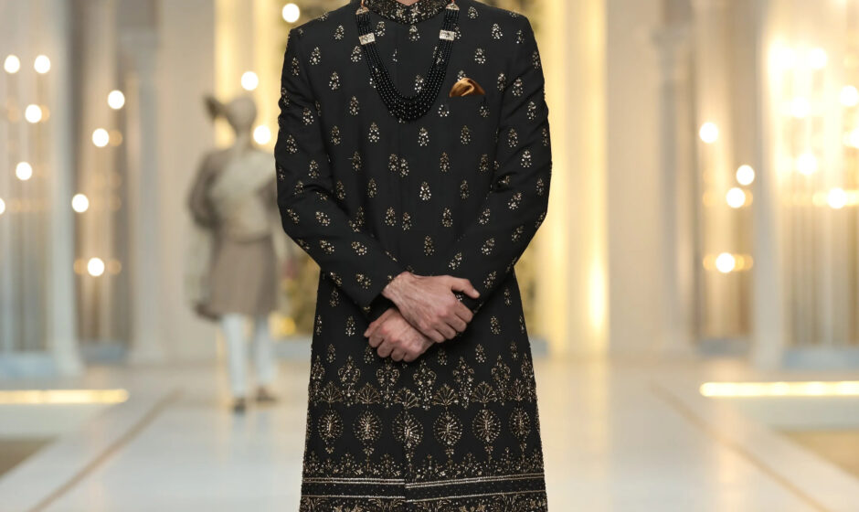 black-sherwani