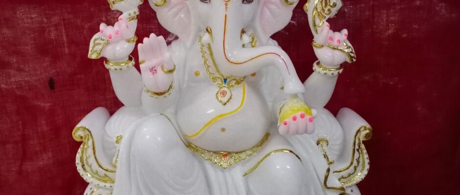 ganesh idol in marble