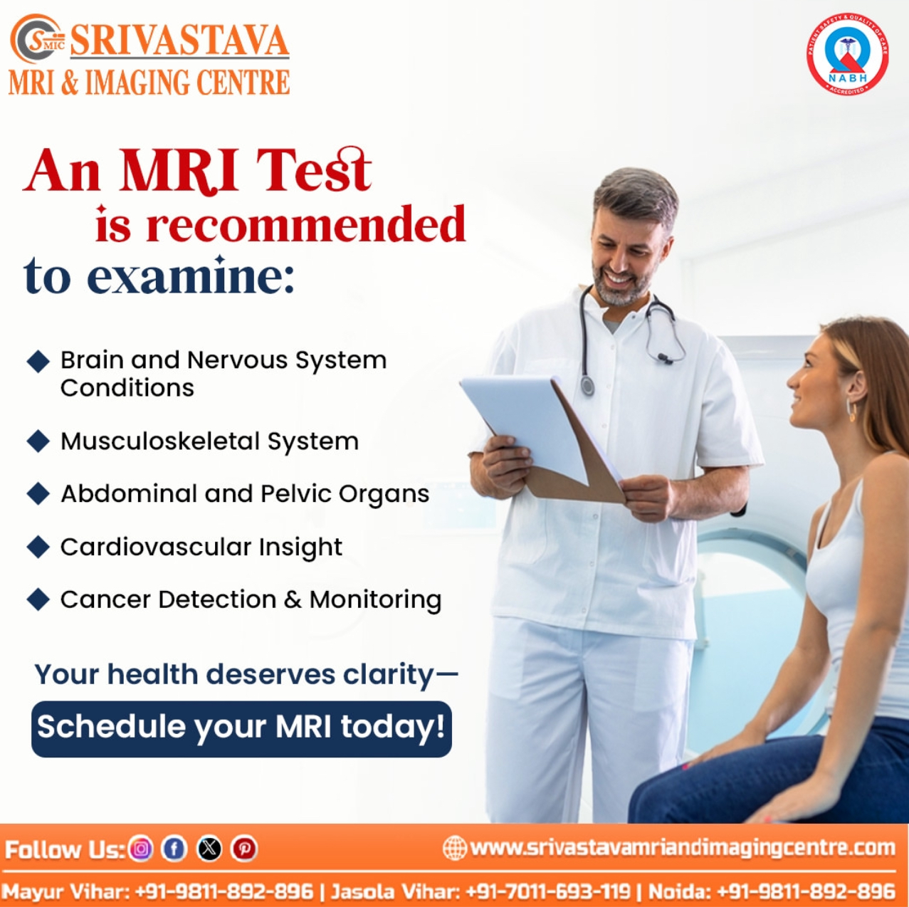 MRI Centre in Delhi | Srivastava MRI and Imaging Centre